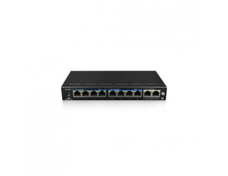 BroxNet BRX551-GE08-2GUP 8 Ports Gigabit PoE Ethernet Switch with 2 Gigabit Ethernet Uplink Ports, 120W